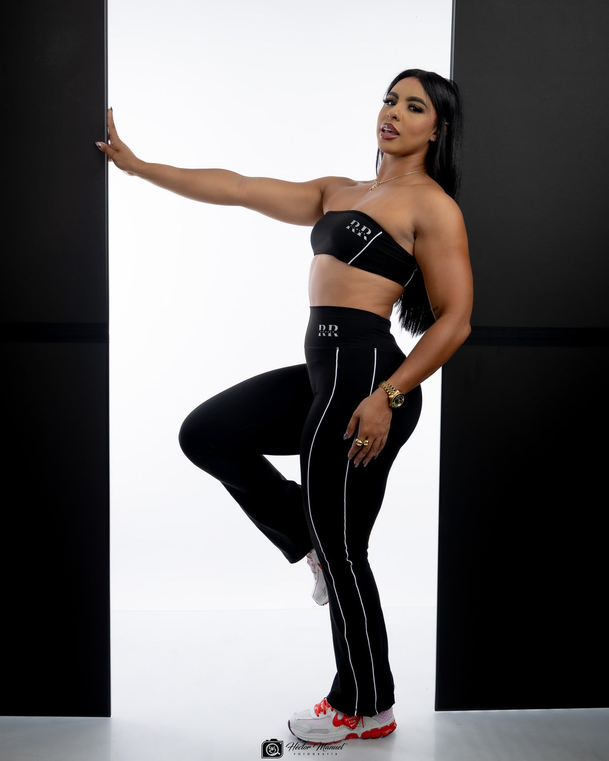 BLACK STRAPLESS 2 PIECES SET