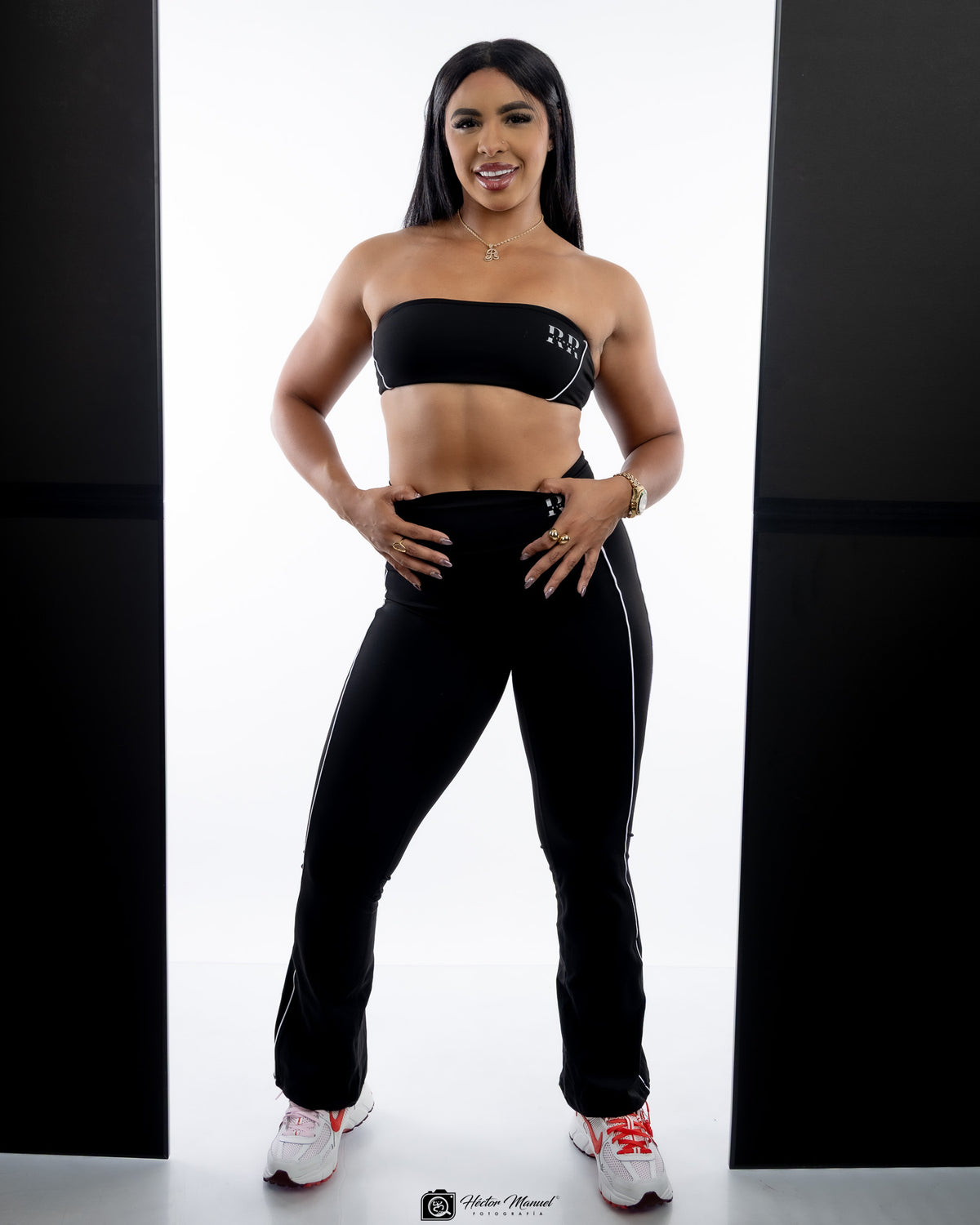 BLACK STRAPLESS 2 PIECES SET