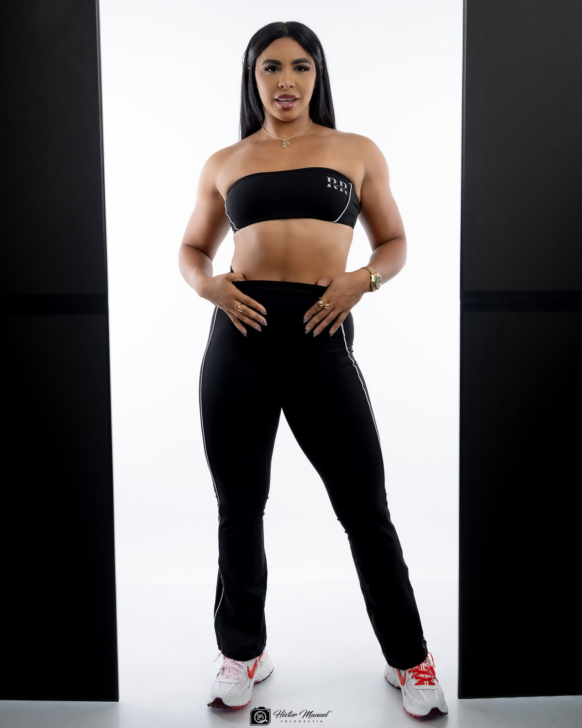 BLACK STRAPLESS 2 PIECES SET