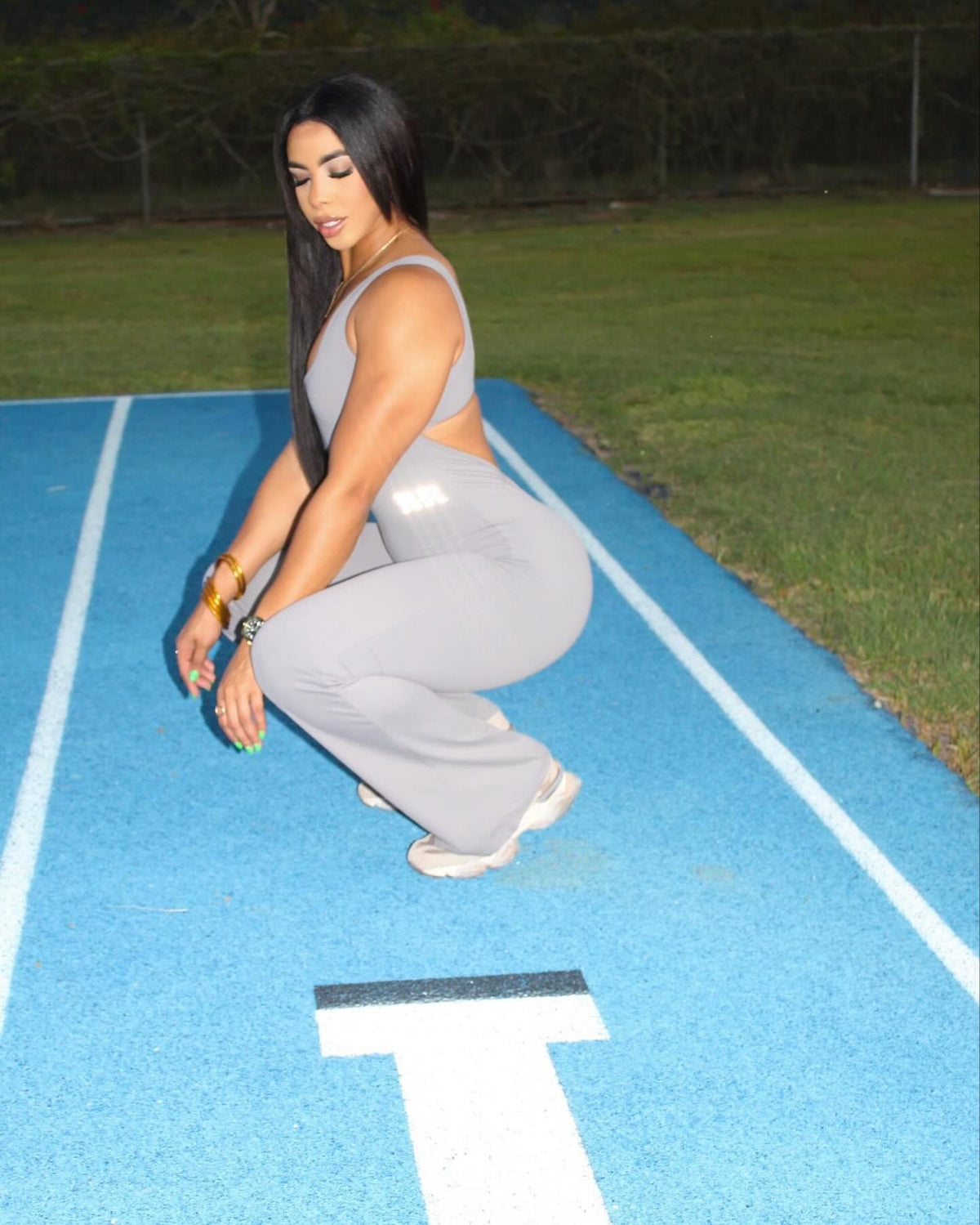 GRAY JUMPSUIT